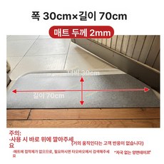 로봇청소기문턱 방문 도어 높이 경사판 문지방, 1개, 지면 매트 30x70cm