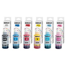 優墨科技 EPSON T673 墨水, 六色一組, 1個