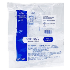 협성 일회용 바일백 500ml HS-U-400-3 (With Luer-Lock Connector) 일회용 소변 유량·용적 측정장치, 1개