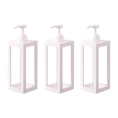 1+1+1 사각 욕실 디스펜서 모던스타일 리필용 1000ml, 화이트, 3개