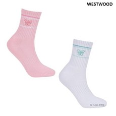 [AK플라자] [웨스트우드] 여성 플라이 크루 삭스 양말 (3컬러) WQ1WCAO604, 핑크(PI), FREE