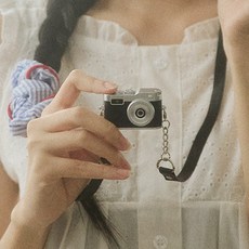디얼 초미니 키링캠 빈티지 디카 미니 카메라, 블랙(본품+8GB SD카드+C TO C케이블)