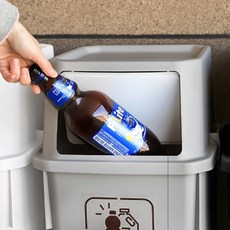 (60L) 2P 적층형 재활용 분리수거함 쓰레기통 분리수거통 재활용품, 모리 휴지통 (60L, 그레이 2p)