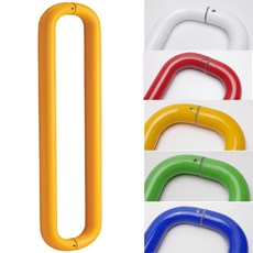 무드체인지 강화도어손잡이 25파이 센터340mm 유리문 상가, 노랑