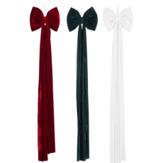 하하홈파티 크리스마스 대형 리본장식 1.8m 벨벳 트리 오너먼트 장식, 1개, 그린