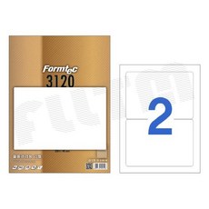 폼텍 물류관리용 라벨 2칸 20매, 본상품