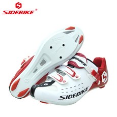 SIDEBIKE 公路騎行鎖鞋 stiffness index 6.0, 白紅, 40