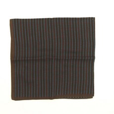 小老闆萬國商舖 日本製 輕薄純棉紳士手帕-咖啡底藍條紋 清洗方便衛生, 1個