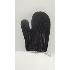 Jolly Shop 蜂巢專利煥膚纖女手套 TPU環保材質 去角質 沐浴手套, 黑, 1個