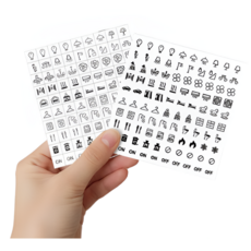 모어벨 한눈에 보이는 스위치 벽 스위치 네임 라벨 스티커, A+B 혼합