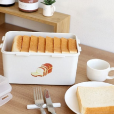 식빵 보관 용기 다용도 밀폐 주방 쿠키 보관 용기 냉장 베이커리 직사각형 플라스틱 보관함 싱크대 수납함, 1개