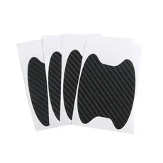 4개/세트 자동차 문짝 스티커 탄소 섬유 스크래치 방지 커버 핸들 보호 필름 외부 스타일링, 16 Black  16pcs