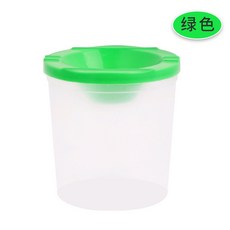 兒童繪畫洗筆杯DIY美術塗鴉顏料洗筆桶，水彩水粉美甲筆刷多功能洗筆清潔杯, 綠色, 1個
