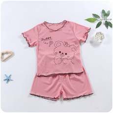 아동 쿨베어 홈세트 스윗 실내복 110-150 잠옷 파자마 여름용 남여공용 냉감