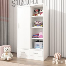 낮은옷장 미닫이옷장 임대 기숙사 문2개파티클보드 원룸 120x80x40, 160_80_50진 서랍형, 2도어, 조립하다