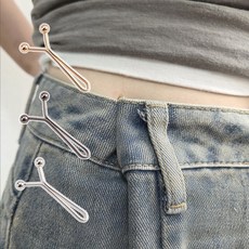 바지 허리 줄이기 Y핀 기장 허리수선 집게 DD 12984, 골드, 1개