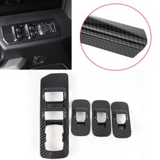 碳纖紋車窗開關面板 適用於 15-22 F150 4入組