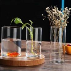 [하늘다원]원통 유리 화병 투명화병 투명유리화병, 본상품