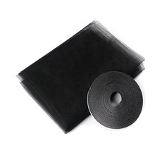 Lijuan실내 곤충 비행 모기 창 화면 커튼 여름 모기 그물 안티 모기장 문 창 홈 수호자, 1.3x1.5m, 검정색