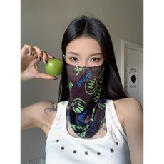 防曬面罩 2025新款防曬面罩女防紫外線護眼角高顏值開車遮口罩罩冰絲夏透氣, 非（sldz防曬掛耳面罩）-白色,均碼, 1個