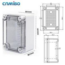 新品 新料/型室外防水接線盒監控端子盒塑料室外戶外電源密封盒 副廠產品, 透明蓋, 1個