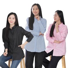 여성 무지 남방 셔츠 빅사이즈 루즈핏 블라우스 데일리 와이셔츠 카라넥 기본 여자와이 베이직