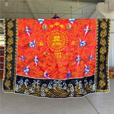 適暢專營 法衣金絲鶴高功法衣紅色仙鶴降衣百鶴衣道士服道袍 男女通用