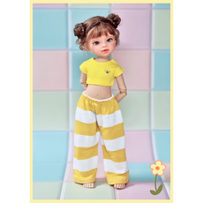 파올라레이나옷 32cm USD옷 26cm 도리스돌옷 30cm ( Yellow 줄무늬 와이드팬츠 ) bjd 구체관절 인형옷 <완제품>, 파올라레이나 32cm, 1개