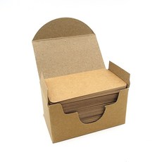 크라프트 두꺼운 비접착 무지 메모지 명함지 100장