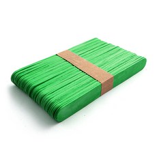 [아이디몬] KC인증 하드스틱 대 15cm 50개 원목 나무 색상 혼합 책갈피 수업용 막대 만들기 하드바, 초록