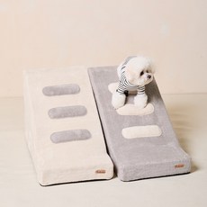 개과천선 페리드 강아지 펫스텝 슬라이드 계단, 라이트 그레이