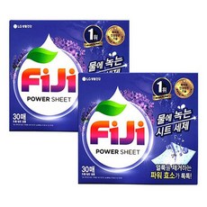 LG생활건강 FIJI시트형세제 라벤더, 2개, 30개입