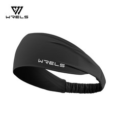 WRELS 넓은폭 아이스실크 스포츠 헤드밴드 흡한속건 시원한 촉감 미끄럼방지 남녀공용 여름 요가 러닝용, 1개