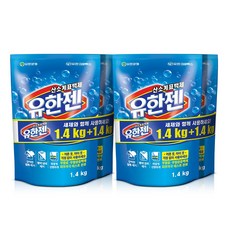 유한젠 분말형 표백제 리필, 1.4kg, 4개