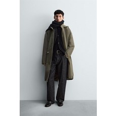 ZARA 투인원 탈부착 파카 - 카키 {QHJ}