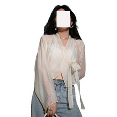 투명 생활한복 계량 시스루 법복 옷고름 여자 여름 절복 한복저고리 봄 여성 개량한복 개량