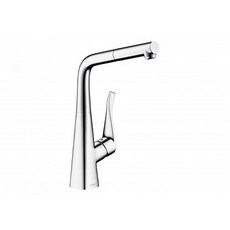 HANSGROHE 愛琴海廚房伸縮龍頭，德國頂級銅器，簡約設計，多功能出水，輕鬆清潔，提升廚房美感, 1個