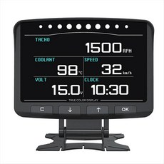 X50 Pro OBD2 HUD 게이지 미터 다기능 디지털 대시 보드 컴퓨터 자동 디스플레이 냉각수 오일 온도 터보 부스트, 검은색