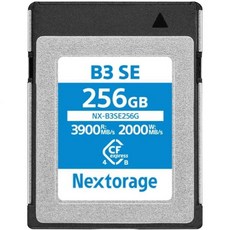 넥스토리지 일본어 CF Express 4.0 타입 B 256GB 메모리 카드 최대. 읽기 속도 3900MB/s 최대 쓰기 2000MB/s NX-B3SE256G 타입b