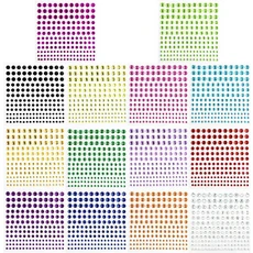 아이들을위한 블링 라인 석 스티커 825/2310pcs 자기 접착 귀걸이 보석 스티커 네일 페이셜 메이크업 소녀, 15 14sheets as picture