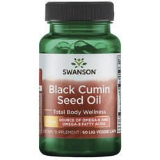 Swanson 斯旺森 黑種草籽油素食軟膠囊 500mg, 60顆, 1罐