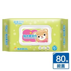 【SOFCARING 適膚克林】純水柔濕巾(80抽/包)【兔雜tuzha】, 1個