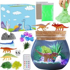 臺灣熱銷 兒童益智DIY聖誕過年小禮物 恐龍造景小夜燈 氛圍燈, DIY造景小夜燈（六個恐龍款）, 1個