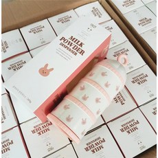 韓系嬰兒外出奶粉盒 防潮奶粉分裝盒 寶寶食品分裝盒, 1個, 嬰兒外出奶粉盒-小兔