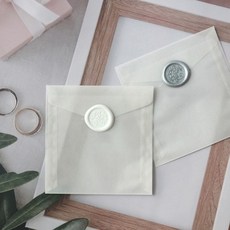 청첩장 실링왁스 실링 스티커(1매 씰링스탬프 왁스), 실버