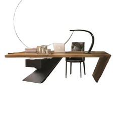 원목 데스크 원목식탁 중역 160 우드 테이블 사무용 사무용 서재, B. 150x70x75cm 두께 5cm