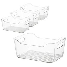 파인키 냉장고 하부장 정리 트레이 수납 바스켓, 4개