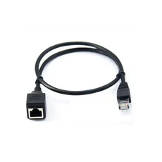 RJ45 네트워크 케이블 분배기 남성-여성 플러그 변환 와이어 LAN 이더넷 연장 코드 30cm 1m 라인 어댑터, 01 0.3M, 01 Black