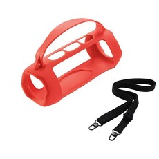 JOYSOG Charge 5 실리콘 케이스 휴대용 케이스 슬리브 프로텍터 커버 여행 가방 어깨 스트랩 포함 JBL Wi-Fi/Charge 블루투스 스피커용 (레드) 32518, 레드