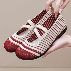 BLTER 엄마 할머니 여름 신발 미끄럼방지 샌들 부드러운 캐주얼 통기성 슬립온 발편한 여성 슬립온 초경량 여성 스니커즈 할머니 샌들H-6